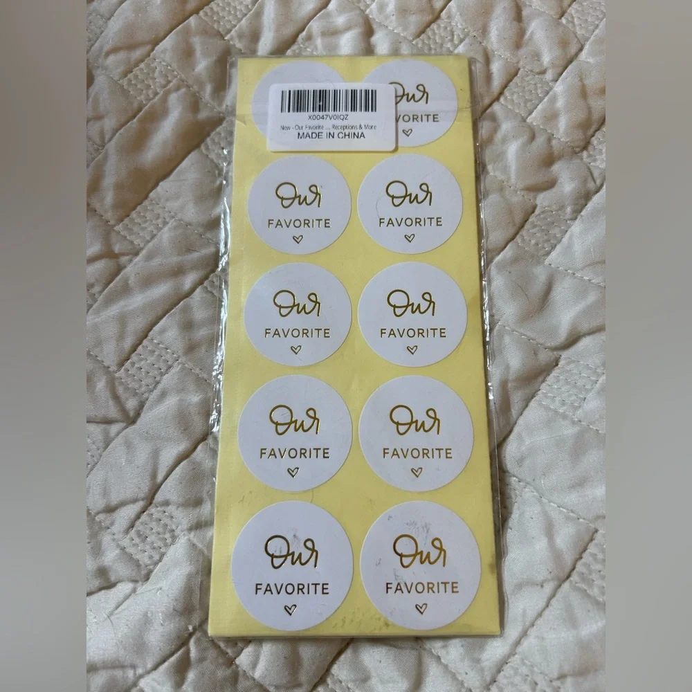 NEW Our Favorite Stickers Wedding Favor Treat Bag 110 Labels